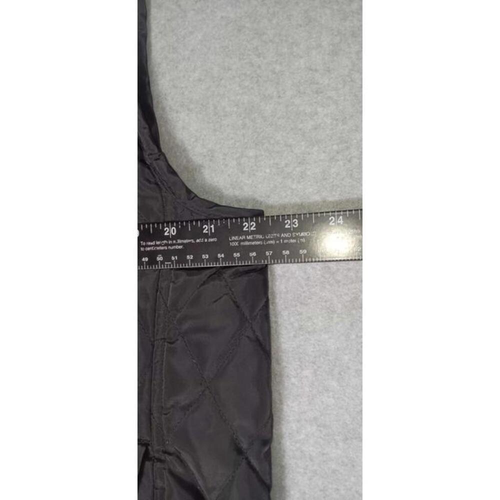 Tahari Quilt Lined Zip Up Vest Womens Size Large Black With Pockets Holiday Cold - Picture 8 of 13